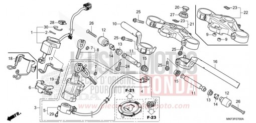 ROHRGRIFF/OBERE BRUECKE CBR1000RAH de 2017
